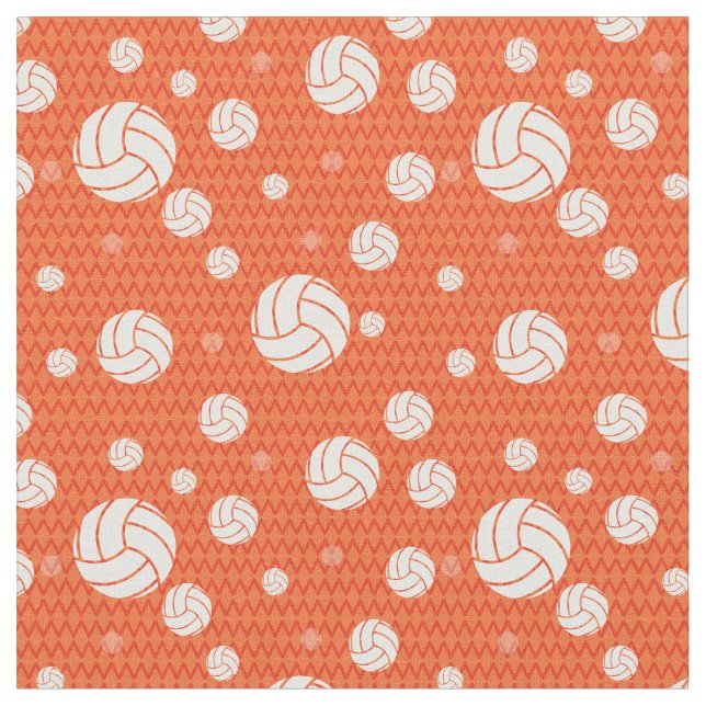 Tela Naranja Chevron De Voleibol Patentado (De cerca)