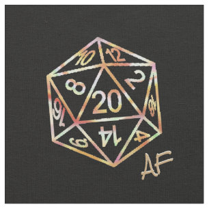 Tela Naranja D20 Crit AF   Roleplayer PnP Gamer Dice