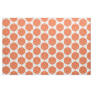 Tela Naranja D20 Dice Fabric