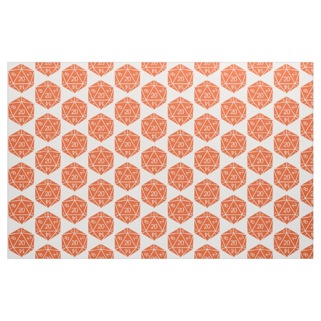 Tela Naranja D20 Dice Fabric (Yarda)