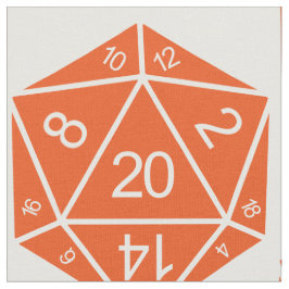 Tela Naranja D20 Dice Fabric