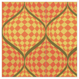 Tela Naranja de arte pop tafi verde y amarillo