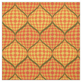 Tela Naranja de arte pop tafi verde y amarillo