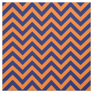 Tela Naranja de calabaza Azul LG Chevron Patrón 12I