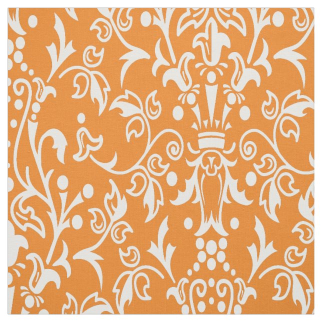 Tela Naranja de Damask (Retal)