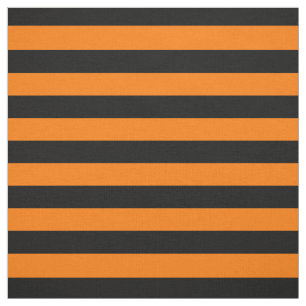 Tela Naranja de Halloween rayas negras patrón Moda mod