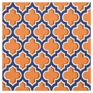 Tela Naranja de la calabaza, marroquí Quatrefoil #5DS
