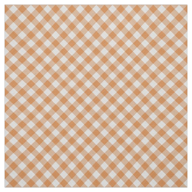 Tela Naranja de verano Cottage Gingham Stripes (Retal)