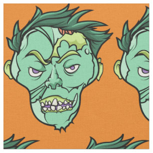 Tela Naranja del verde del modelo del zombi del feliz