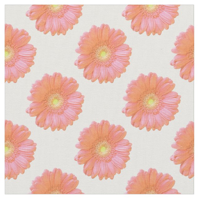 Tela Naranja gerbera daisy (De cerca)