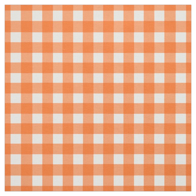 Tela Naranja Gingham Check (Retal)