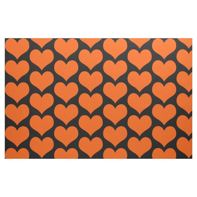 Tela Naranja Hearts Fabric ("Cuarto gordo" (fat quarter))