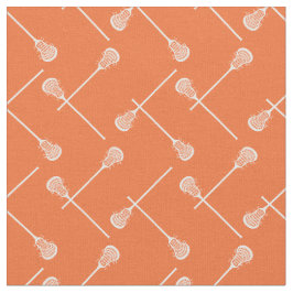 Tela Naranja Lacrosse White Sticks Patterado