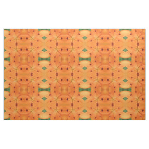 Tela Naranja Lily Floral Patterned Fabric