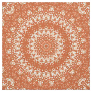 Tela Naranja mandala.