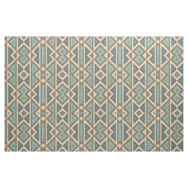 Tela Naranja marrón Verde azulado Aspecto ecléctico tur ("Cuarto gordo" (fat quarter))