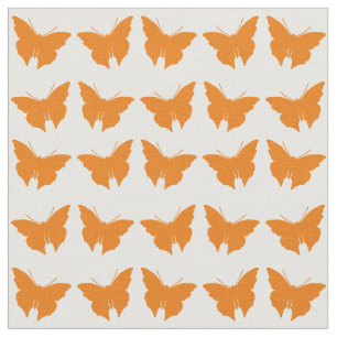 Tela Naranja Negrita Mod Butterflies