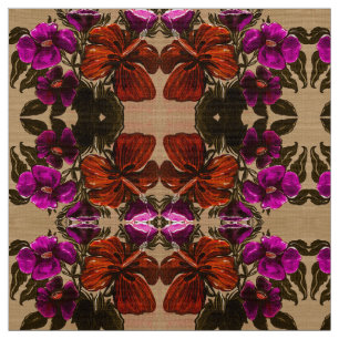 Tela Naranja Nutmeg Lilly Fabric