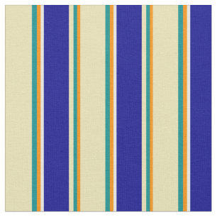 Tela Naranja oscuro, cian oscuro, tan, azul oscuro y bl