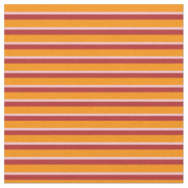 Tela Naranja oscuro, líneas rosadas y rojas