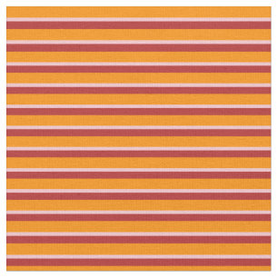 Tela Naranja oscuro, líneas rosadas y rojas