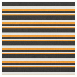 Tela Naranja oscuro, patrón de líneas blancas y negras
