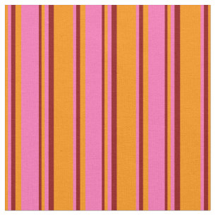 Tela Naranja oscuro, rosa caliente y rojo oscuro