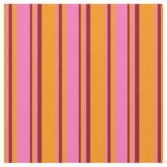 Tela Naranja oscuro, rosa caliente y rojo oscuro (De cerca)