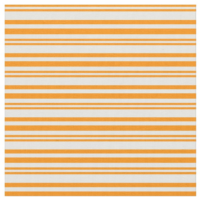 Tela Naranja oscuro y franjas de crema de menta (De cerca)