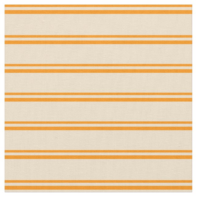Tela Naranja oscuro y franjas de Tan (De cerca)