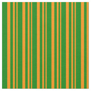 Tela Naranja oscuro y patrón rayado de color verde