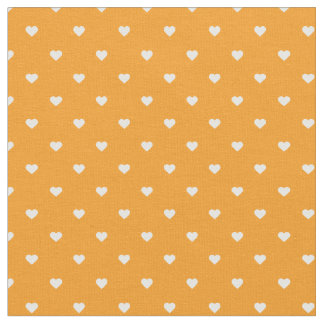 Tela Naranja Polka Dot Hearts