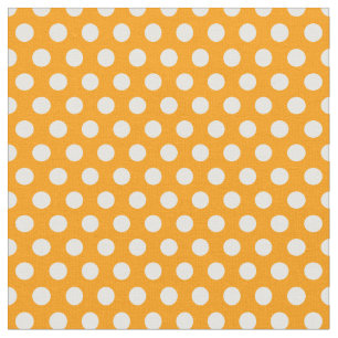 Tela Naranja Polka Dots