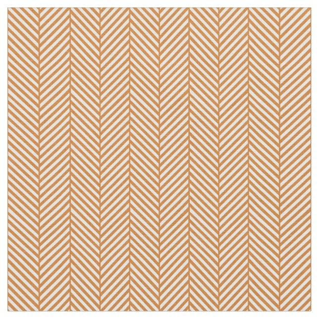 Tela Naranja quemado Herringbone (De cerca)
