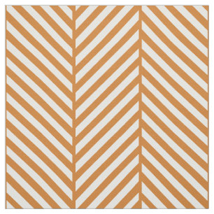 Tela Naranja quemado Herringbone a gran escala