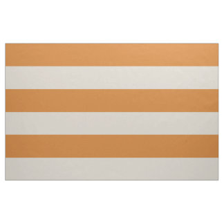 Tela Naranja quemado y franjas anchas Beige de gran esc