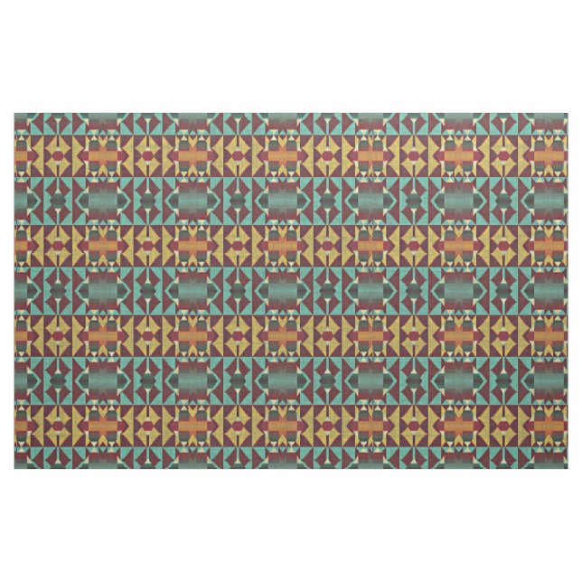 Tela Naranja Rojo Oscuro Aspecto Verde azulado Turquesa ("Cuarto gordo" (fat quarter))