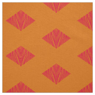 Tela naranja rosa geo cebra