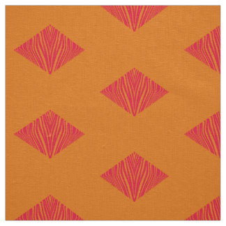 Tela naranja rosa geo cebra