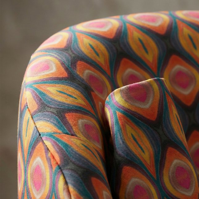 Tela Naranja rosa Resto amarillo Funky Resumen Patrón (Subido por el creador)