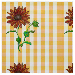 Tela Naranja Sunflower Glo Fabric