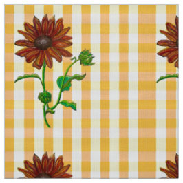 Tela Naranja Sunflower Glo Fabric