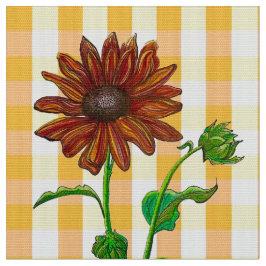 Tela Naranja Sunflower Glo Fabric