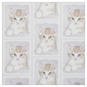 Tela Naranja Tabby Kitten Pintura - Arte Gato Original