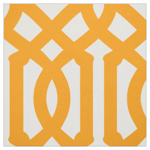 Tela Naranja Trellis a gran escala