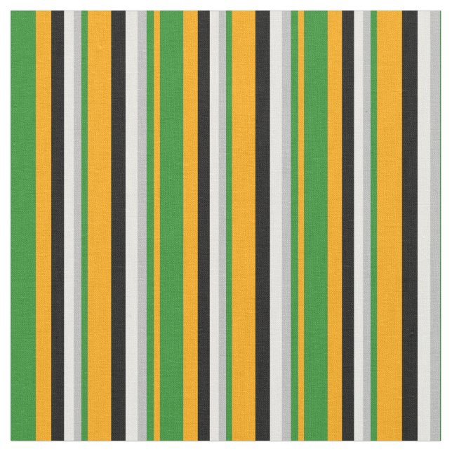 Tela Naranja, verde forestal, gris, blanco y negro (De cerca)