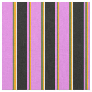 Tela Naranja, verde oliva oscuro, violeta, negro y blan