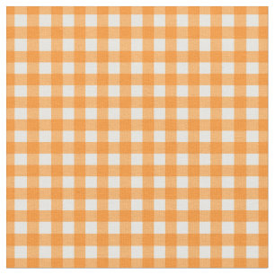 Tela Naranja verificó Gingham para las mentiras de lata