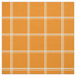 Tela Naranja Windowpano Plaid