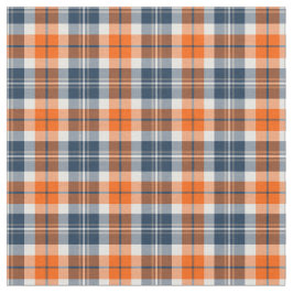 Tela Naranja y Blue Sporty Plaid